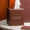 Dacasso Chocolate Brown Leatherette Tissue Box Cover AG-3337 - alternate 4